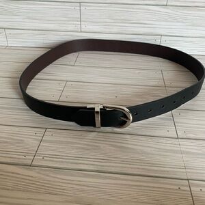 Lauren Conrad Brown/black Leather Belt with Silver Buckle u can swap colors